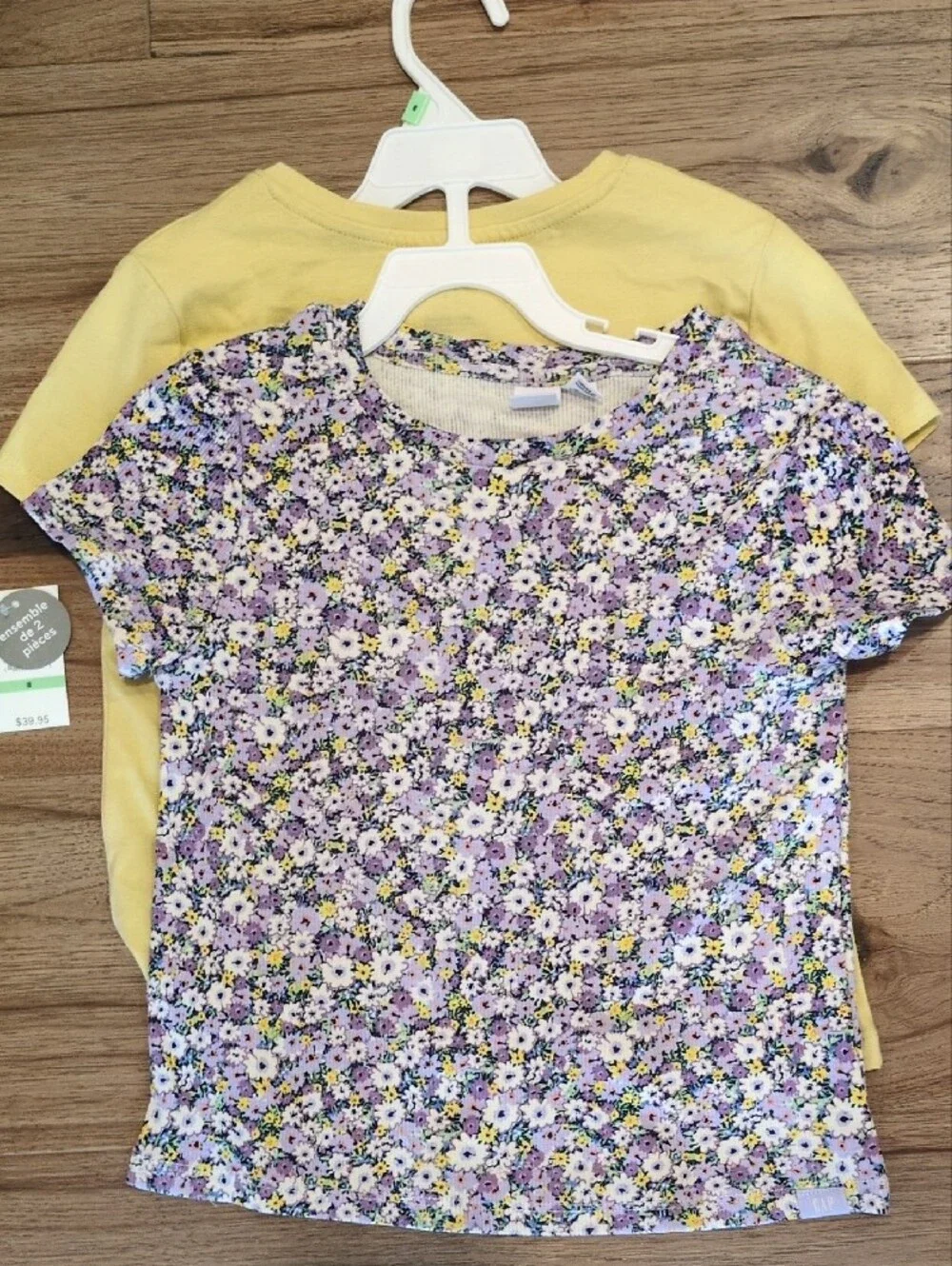 NWT Gap Kids Girls Size 8 Floral 2 Piece Layered T Shirt Set